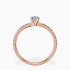 18kt Rose Gold Venetia Half Eternity Lab Diamond Ring side right image one
