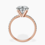 10.35 ct. oval Venetia Half Eternity Ring in 14kt rose gold side right image one
