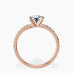 1.38 ct. pear Venetia Half Eternity Ring in 14kt rose gold side right image one