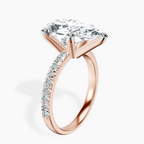 14kt Rose Gold Venetia Half Eternity Lab Diamond Ring standing product image one