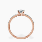 14kt Rose Gold Venetia Half Eternity Lab Diamond Ring side right image one