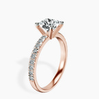 18kt Rose Gold Venetia Half Eternity Lab Diamond Ring standing product image one