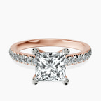 9ct Rose Gold Venetia Half Eternity Lab Diamond Ring front image