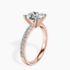 9ct Rose Gold Venetia Half Eternity Lab Diamond Ring standing product image one