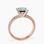9ct Rose Gold Venetia Half Eternity Lab Diamond Ring side right image one