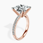 18kt Rose Gold Venetia Half Eternity Lab Diamond Ring standing product image one