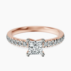 14kt Rose Gold Venetia Half Eternity Lab Diamond Ring front image