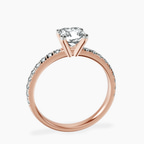 18kt Rose Gold Venetia Half Eternity Lab Diamond Ring side right image one