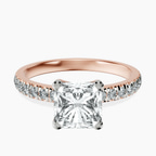 9ct Rose Gold Venetia Half Eternity Lab Diamond Ring front image