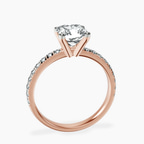 9ct Rose Gold Venetia Half Eternity Lab Diamond Ring side right image one