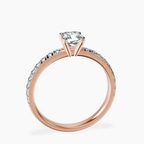 18kt Rose Gold Venetia Half Eternity Lab Diamond Ring side right image one