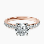 18kt Rose Gold Venetia Half Eternity Lab Diamond Ring front image