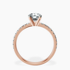 18kt Rose Gold Venetia Half Eternity Lab Diamond Ring side right image one