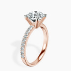 2.82 ct. round Venetia Half Eternity Ring in 10kt rose gold standing product image one