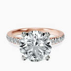 18kt Rose Gold Venetia Half Eternity Lab Diamond Ring front image