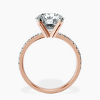 18kt Rose Gold Venetia Half Eternity Lab Diamond Ring side right image one
