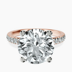 18kt Rose Gold Venetia Half Eternity Lab Diamond Ring front image