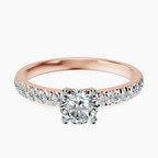10kt Rose Gold Venetia Half Eternity Lab Diamond Ring front image