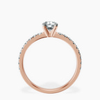 10kt Rose Gold Venetia Half Eternity Lab Diamond Ring side right image one