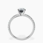 Platinum Venetia Half Eternity Lab Diamond Ring side right image one