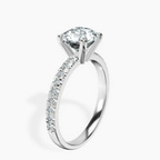 14ct White Gold Venetia Half Eternity Lab Diamond Ring standing product image one