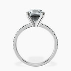 Platinum Venetia Half Eternity Lab Diamond Ring side right image one
