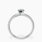 Platinum Venetia Half Eternity Lab Diamond Ring side right image one