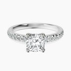 18kt White Gold Venetia Half Eternity Lab Diamond Ring front image