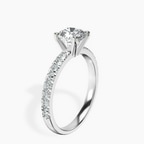 18kt White Gold Venetia Half Eternity Lab Diamond Ring standing product image one