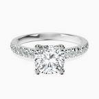 9ct White Gold Venetia Half Eternity Lab Diamond Ring front image