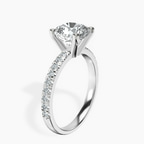 Platinum Venetia Half Eternity Lab Diamond Ring standing product image one