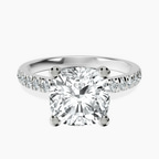 Platinum Venetia Half Eternity Lab Diamond Ring front image