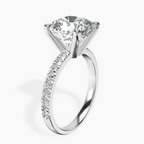 Platinum Venetia Half Eternity Lab Diamond Ring standing product image one