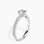 10kt White Gold Venetia Half Eternity Lab Diamond Ring standing product image one