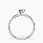 10kt White Gold Venetia Half Eternity Lab Diamond Ring side right image one