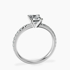 Platinum Venetia Half Eternity Lab Diamond Ring side right image one