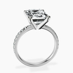 10.57 ct. emerald Venetia Half Eternity Ring in 14Ct white gold side right image one