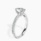 Platinum Venetia Half Eternity Lab Diamond Ring standing product image one
