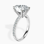 Platinum Venetia Half Eternity Lab Diamond Ring standing product image one