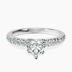 10kt White Gold Venetia Half Eternity Lab Diamond Ring front image