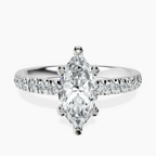 Platinum Venetia Half Eternity Lab Diamond Ring front image