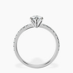 Platinum Venetia Half Eternity Lab Diamond Ring side right image one