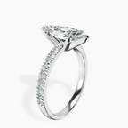 9ct White Gold Venetia Half Eternity Lab Diamond Ring standing product image one