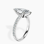 Platinum Venetia Half Eternity Lab Diamond Ring standing product image one