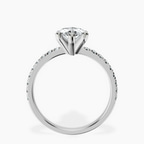 Platinum Venetia Half Eternity Lab Diamond Ring side right image one