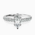 10kt White Gold Venetia Half Eternity Lab Diamond Ring front image