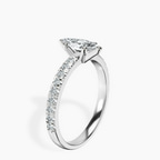 10kt White Gold Venetia Half Eternity Lab Diamond Ring standing product image one