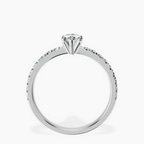 10kt White Gold Venetia Half Eternity Lab Diamond Ring side right image one
