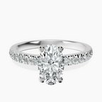 Platinum Venetia Half Eternity Lab Diamond Ring front image