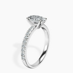 1.52 ct. oval Venetia Half Eternity Ring in platinum standing product image one